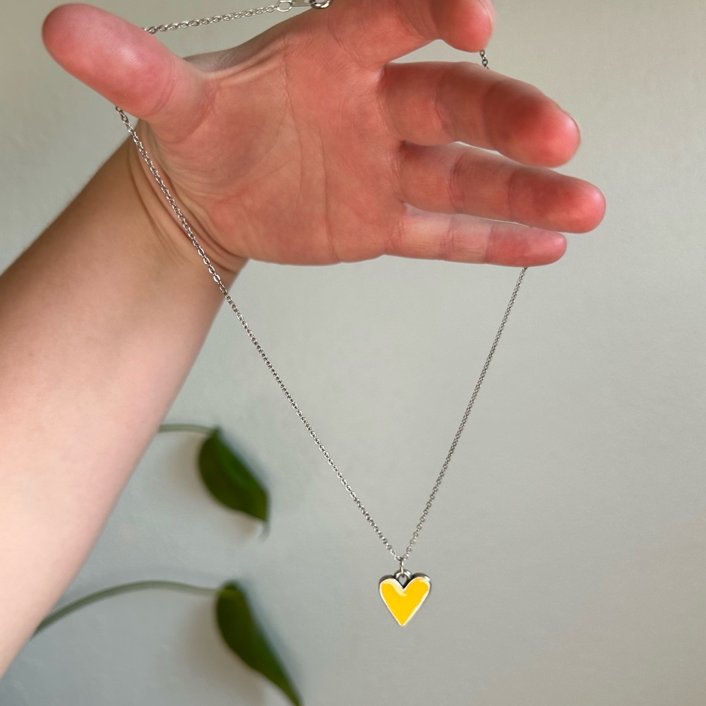 Lisa Leonard Yellow "Brave Love" Heart Necklace - Picture 5 of 5